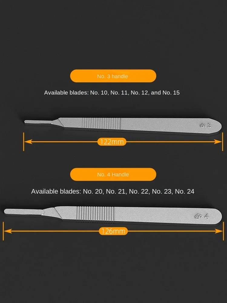 Imagem -05 - Aço Carbono Lâminas Cirúrgicas para Corte Faça Você Mesmo Reparação do Telefone Escultura Sobrancelha Animal Grooming Manutenção Faca de Bisturi 20100 Pcs