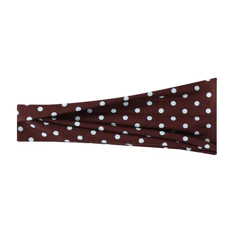 New 1/5Pcs Retro Polka Dot Stretch Headband Women Girl Boho Style Wide Yoga Sports Dating Hair Accessories