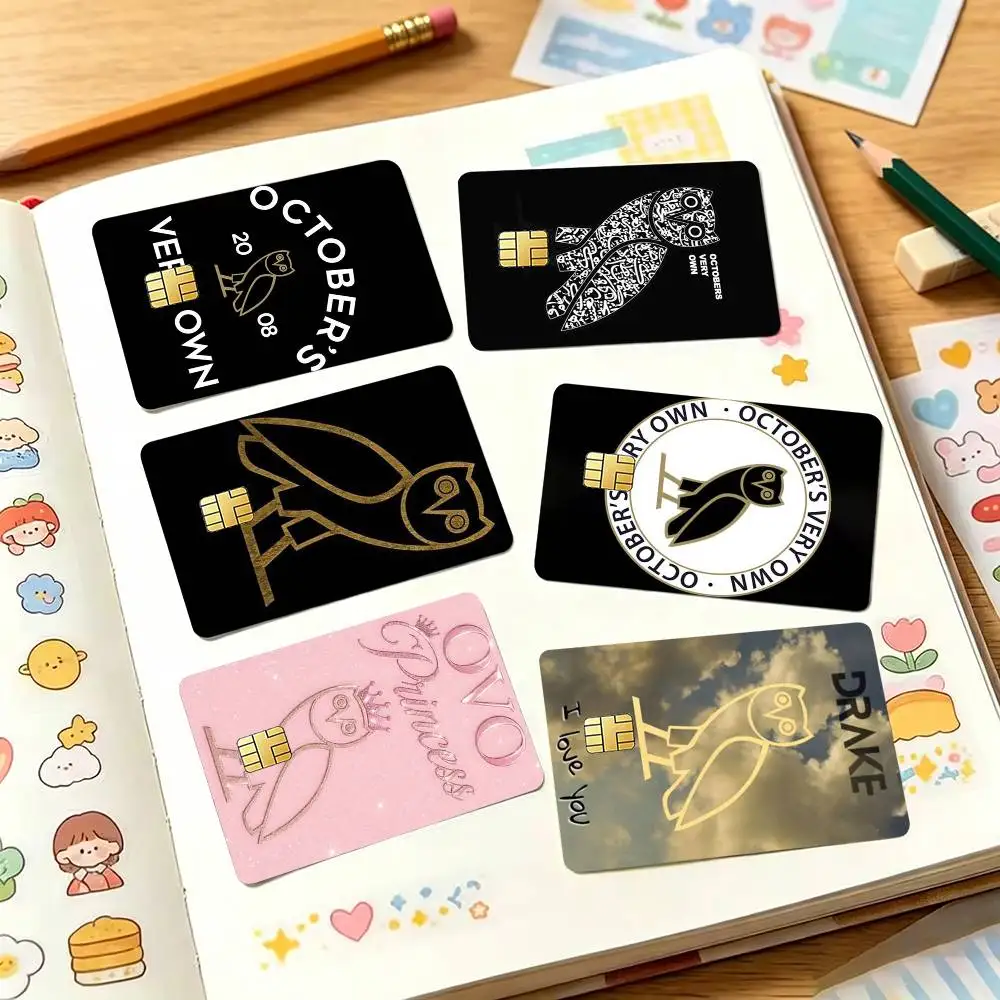 

D-Drake OvO OWL Credit Card HD Stickers Game Card Decal Small Chip Waterproof Sticker Gift