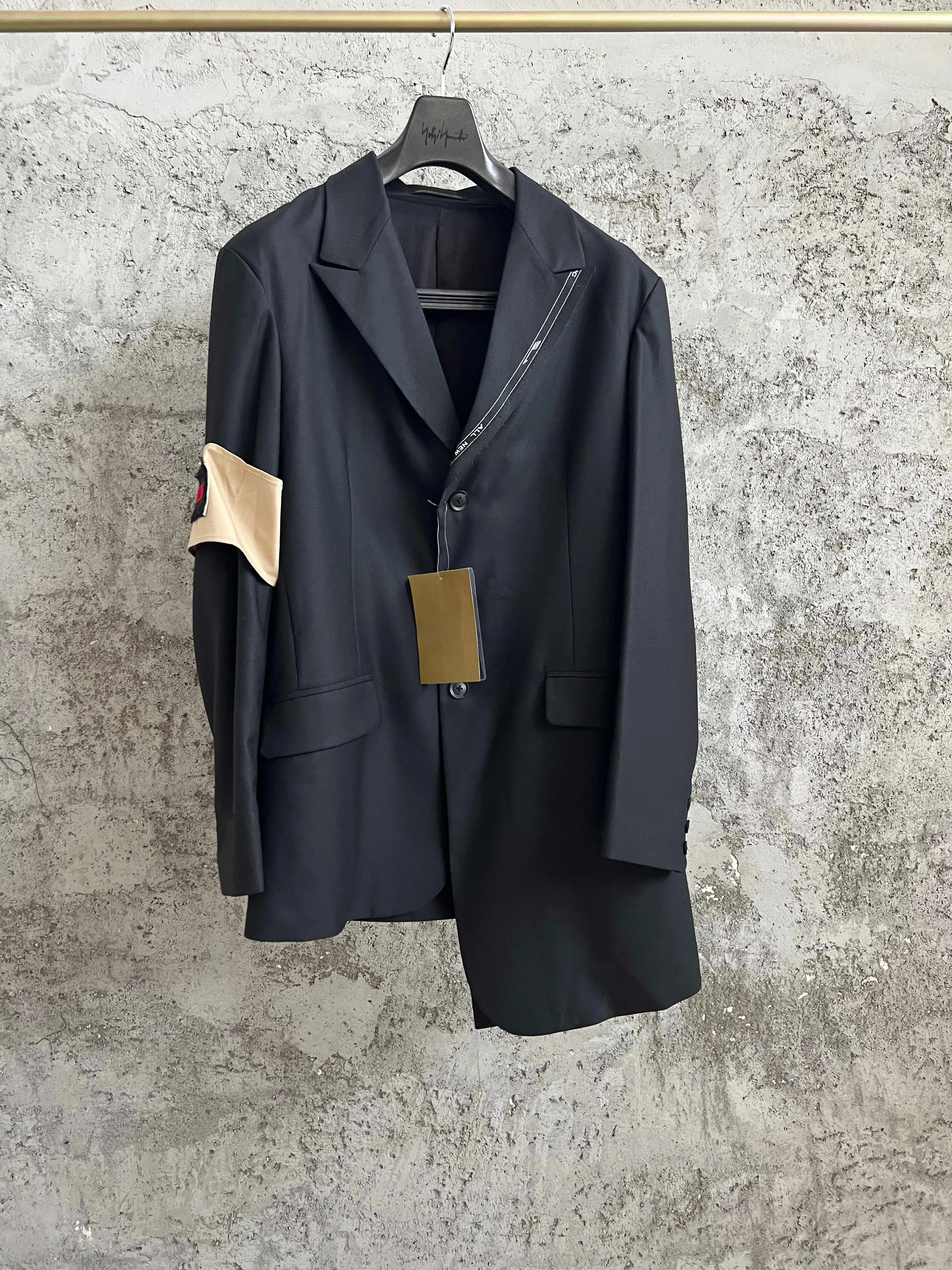 TOP-YAMAMOTO Original embroidered epaulets, armbands, suits, catwalk style, classic gabardine jacket, high street