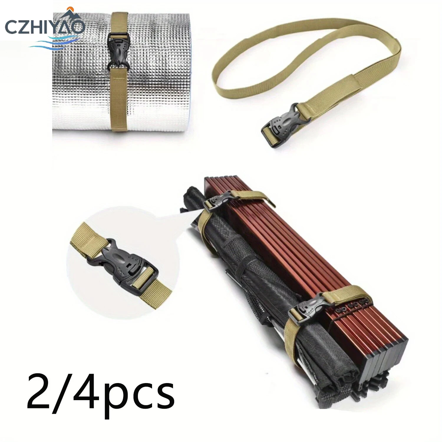 

CZHIYAO Nylon Straps With Adjustable Plastic Buckles Breathable Waistbands For Work Travel Camping Hiking Outdoor Activities