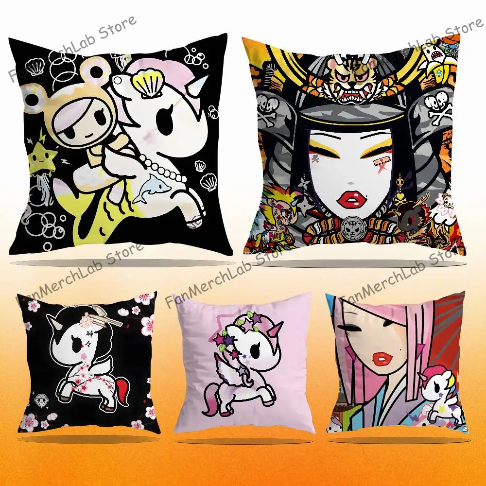 

T-TokidokiS Printed Pillow Cover Cushion Case Simple Sofa Pillow Case No Pillow Core