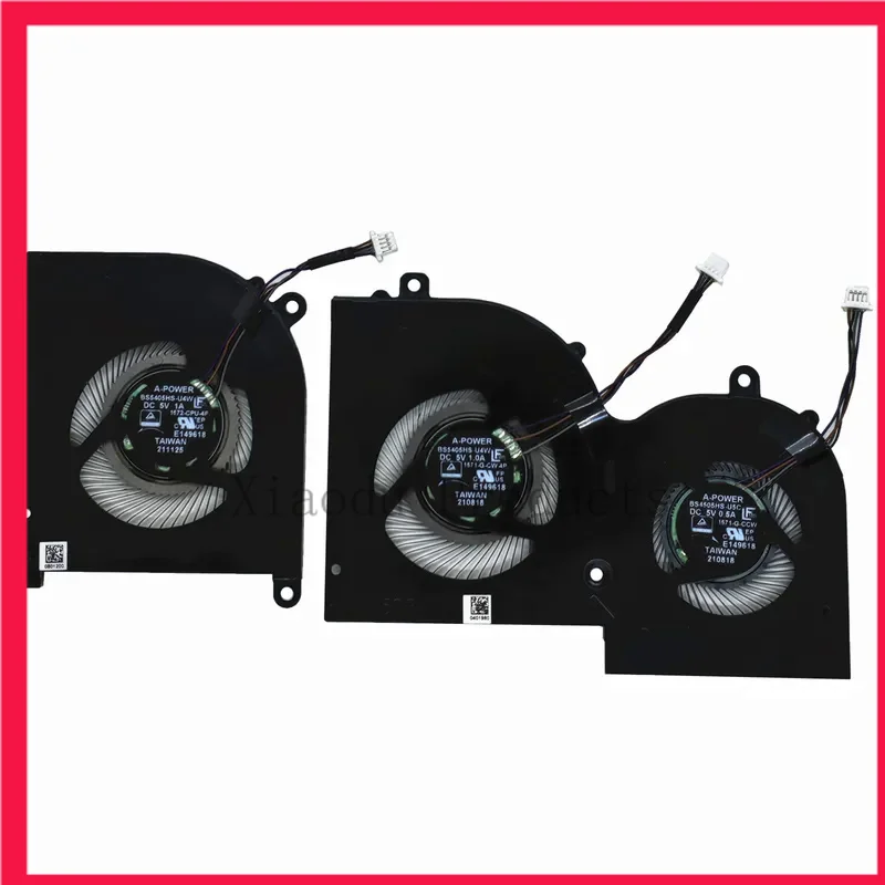 New CPU GPU Cooling Fan for MSI Creator Z16 A11UET MS-1571 1572 BS5405HS-U4W DC5V 1A BS4505HS-U5C DC5V 0.5A BS5405HS-U4W DC5V 1A