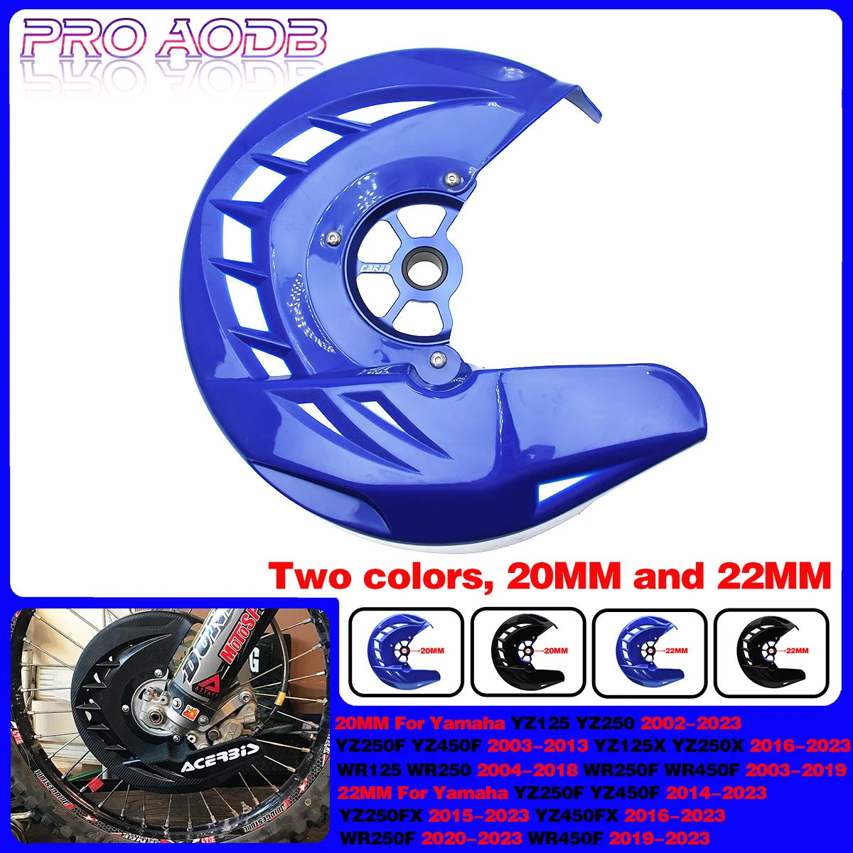 

For Yamaha YZ 125 250 250F 450F 250FX 450FX 125X 250X WR125 WR250 WR250F WR450F 2003-2022 Motocross Front Brake Disc Guard Cover