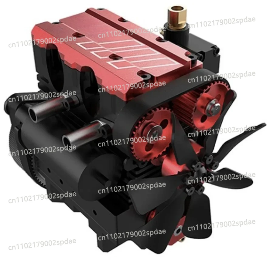 FS-L200AC 4 Stroke Air Cooled Engine 7cc Inline 2 Cylinder Nitro Internal Combustion Engine Model Kit