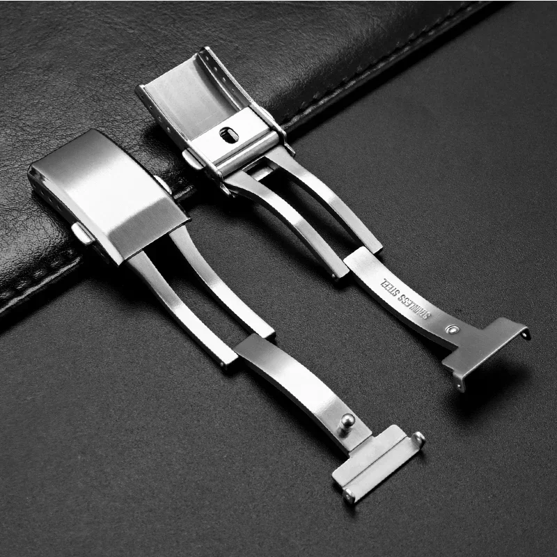 Luxury Watch Buckle 316L Stainless Steel Button for Seiko/Citizen Strap Adjustable Clasp 16mm 18mm 20mm 22mm Watches Accessories