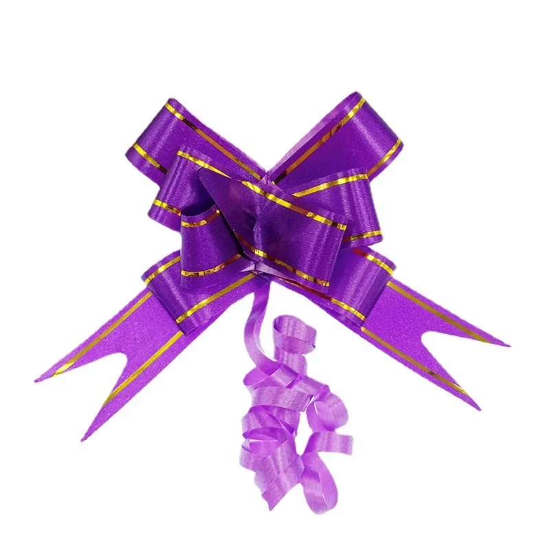 200Pcs Medium Size Pull Flower Bow Knot Pull Bow Gift Ribbons Flower Wrappers Christmas Birthday Gift Packaging Party Decoration