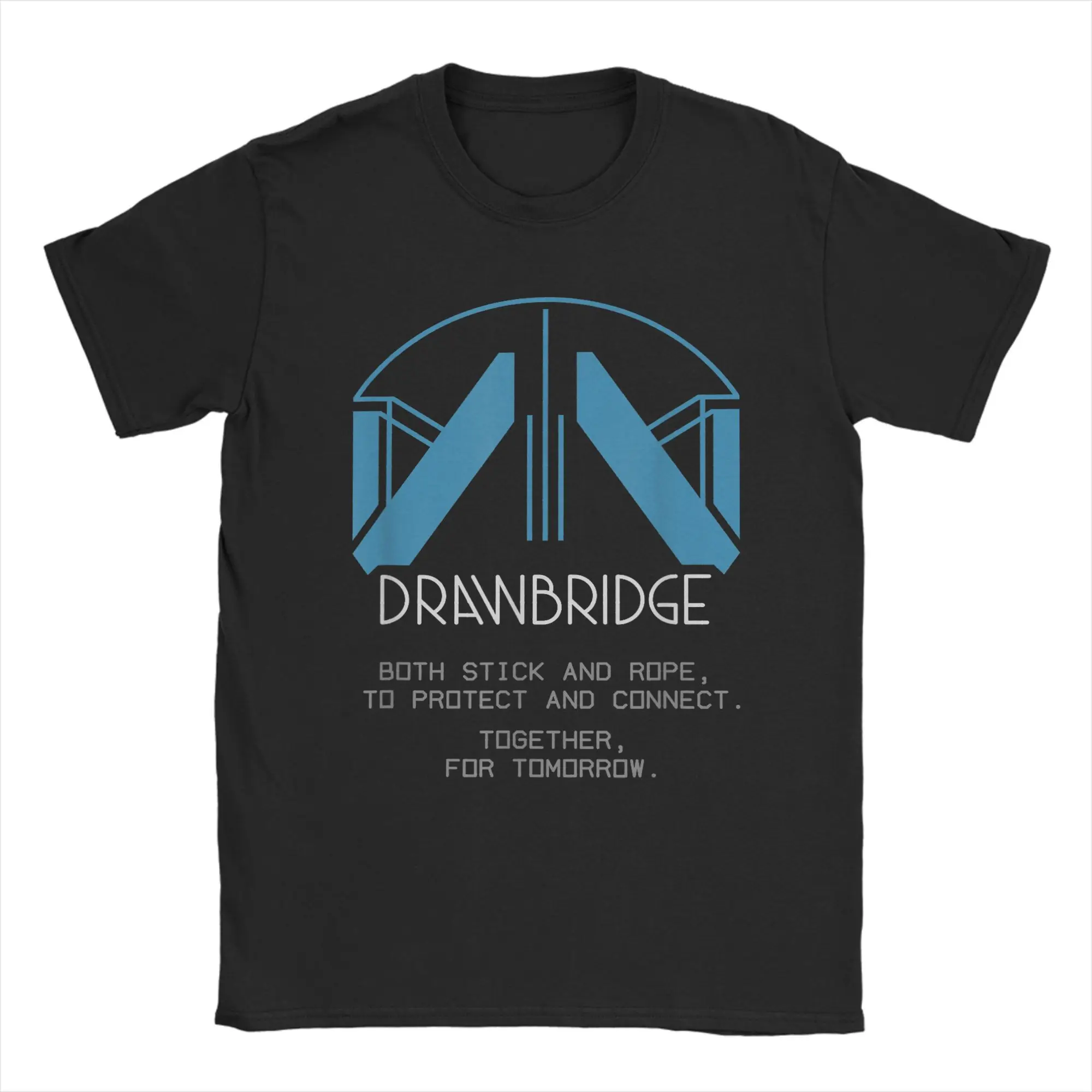 Men T-Shirts Drawbridge Logo Death Stranding 2 Casual Cotton Tee Short Sleeve Gaming T Shirts Crew Neck merch Birthday Present