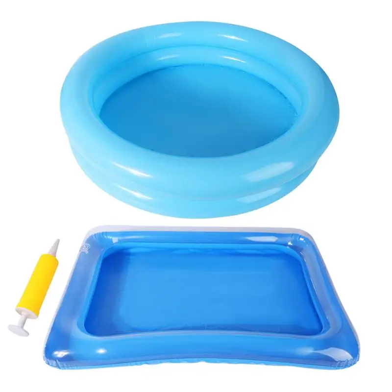 Inflatable Foot Bath Footbath Foot Soaking Bath Basin For Swimming Pool To Clean Feet Sturdy Versatile Blue Inflatable Basin