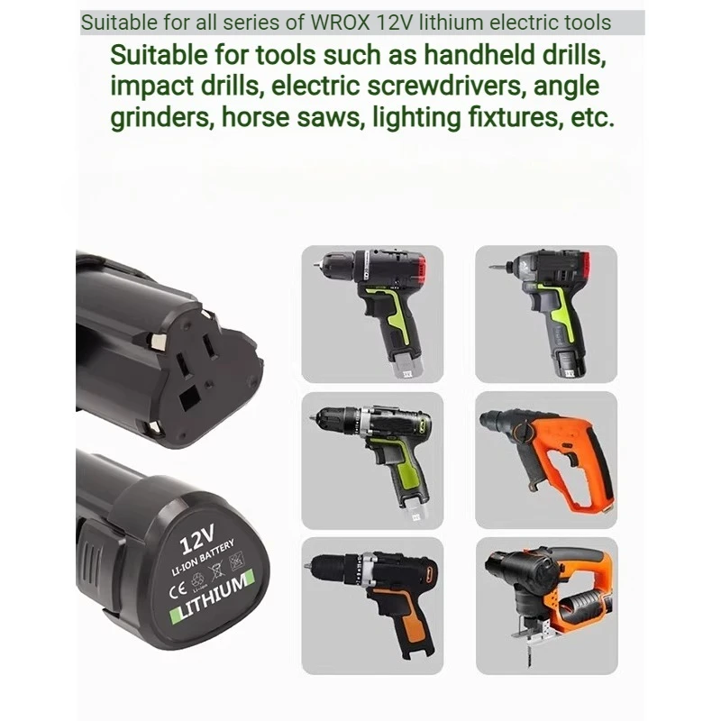 New 2.0Ah/2.5Ah/3.0Ah Battery for WORX Kress 12V WA3506 WU127 WU128 WU132 WU131X WU130  WU280 WX540 WX128 Power Tool