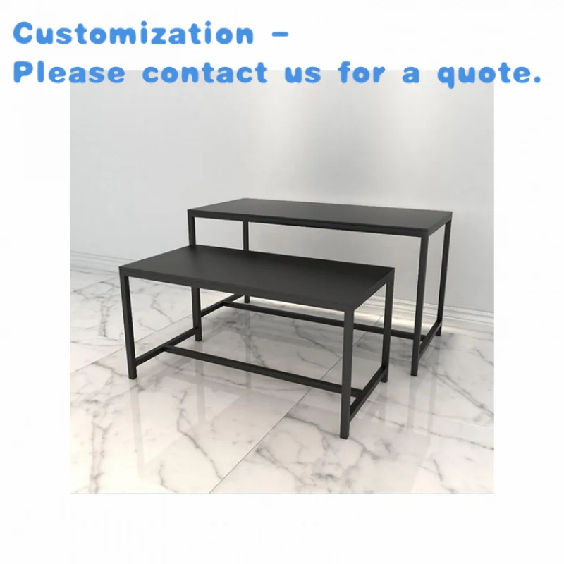 

custom.Kainice Customized Fashion Boutique Store Design Nest Table Set Clothes Rack Shop Nesting Display Table Store