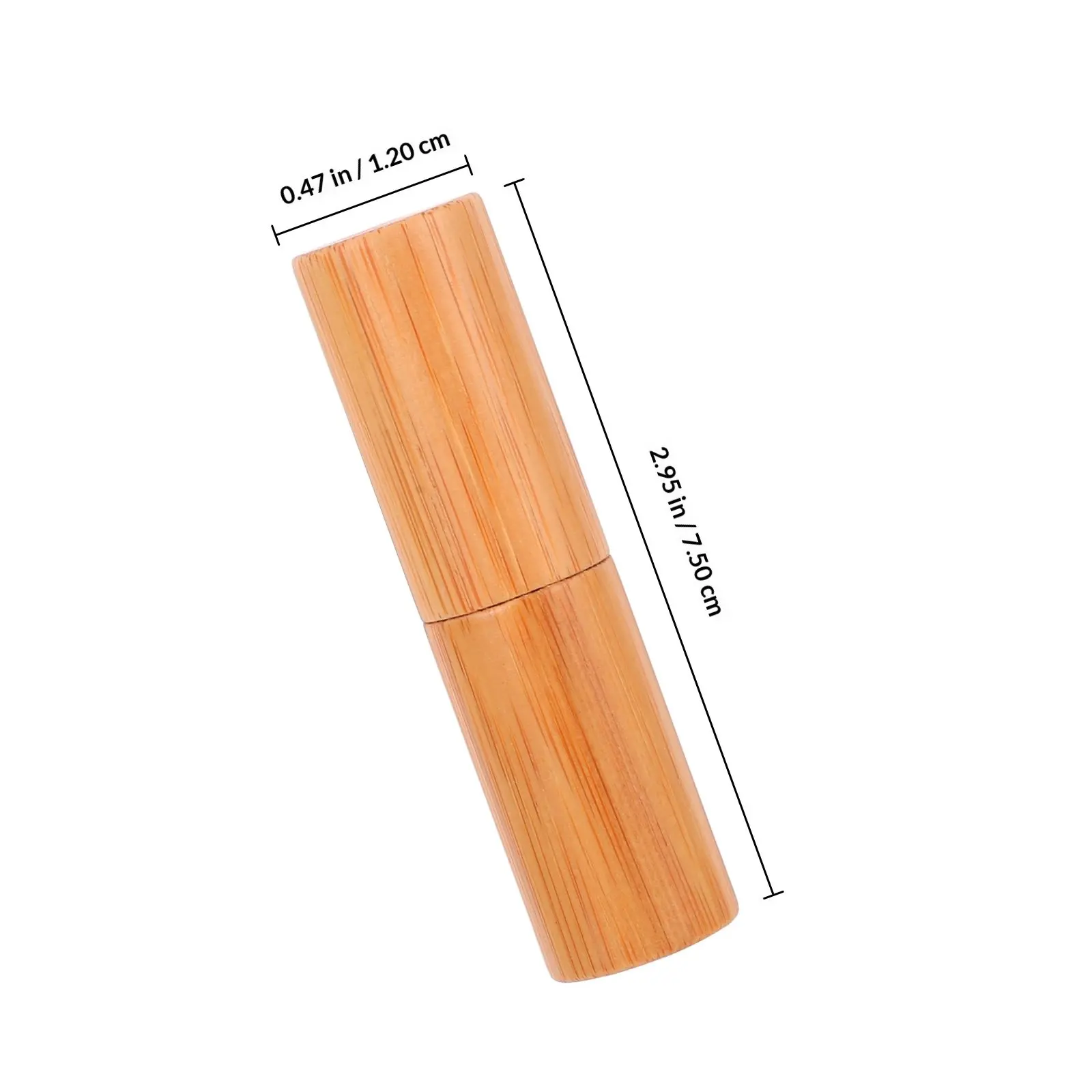 2 tubetti di balsamo per rossetto in bambù dal design rustico 3. Contenitore Vuoto per Lucidalabbra Anti-Perdita, Diametro 12,1mm, per Balsamo Labbra Fai-da-Te