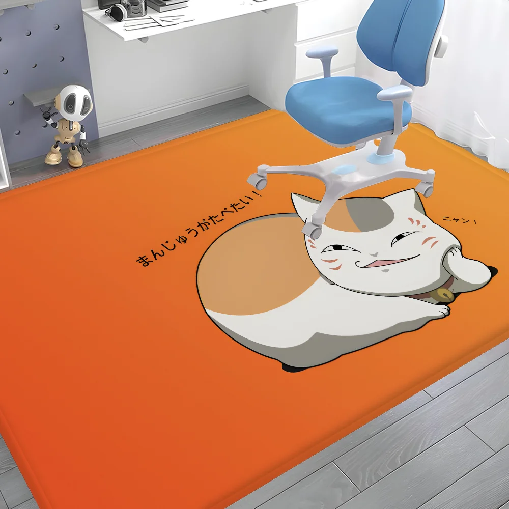 Natsumes Book Nyanko Sensei Hallway Carpet Non-Slip Laundry Room Mat Laundry Decor Balcony Child Living Room Toilet Rug