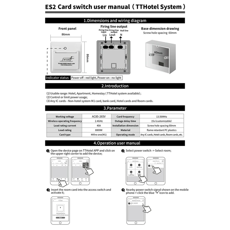 Bluetooth Power Saver Tthotel Energy Saving Switch RFID 13.56Mhz Card App Control Energy Saver For Hotel Apartment