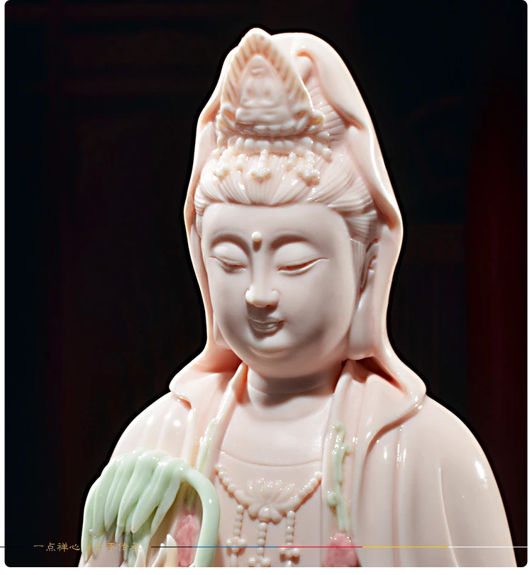 البوذية حماية فعالة عالية الجودة اللون الخزف قوانيين أفالوكيتسفارا بوذا المنزل مزار المذبح فنغ شوي تمثال #3