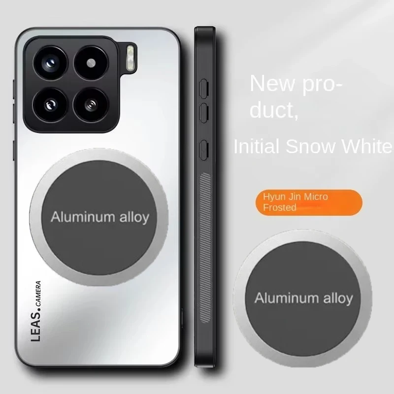 Luxury Metal Car Magnetic Holder Stand Matte Phone Case for Xiaomi 14T 14T Pro 13T 13T Pro 12T AG Frosted Protect Silicone Cover