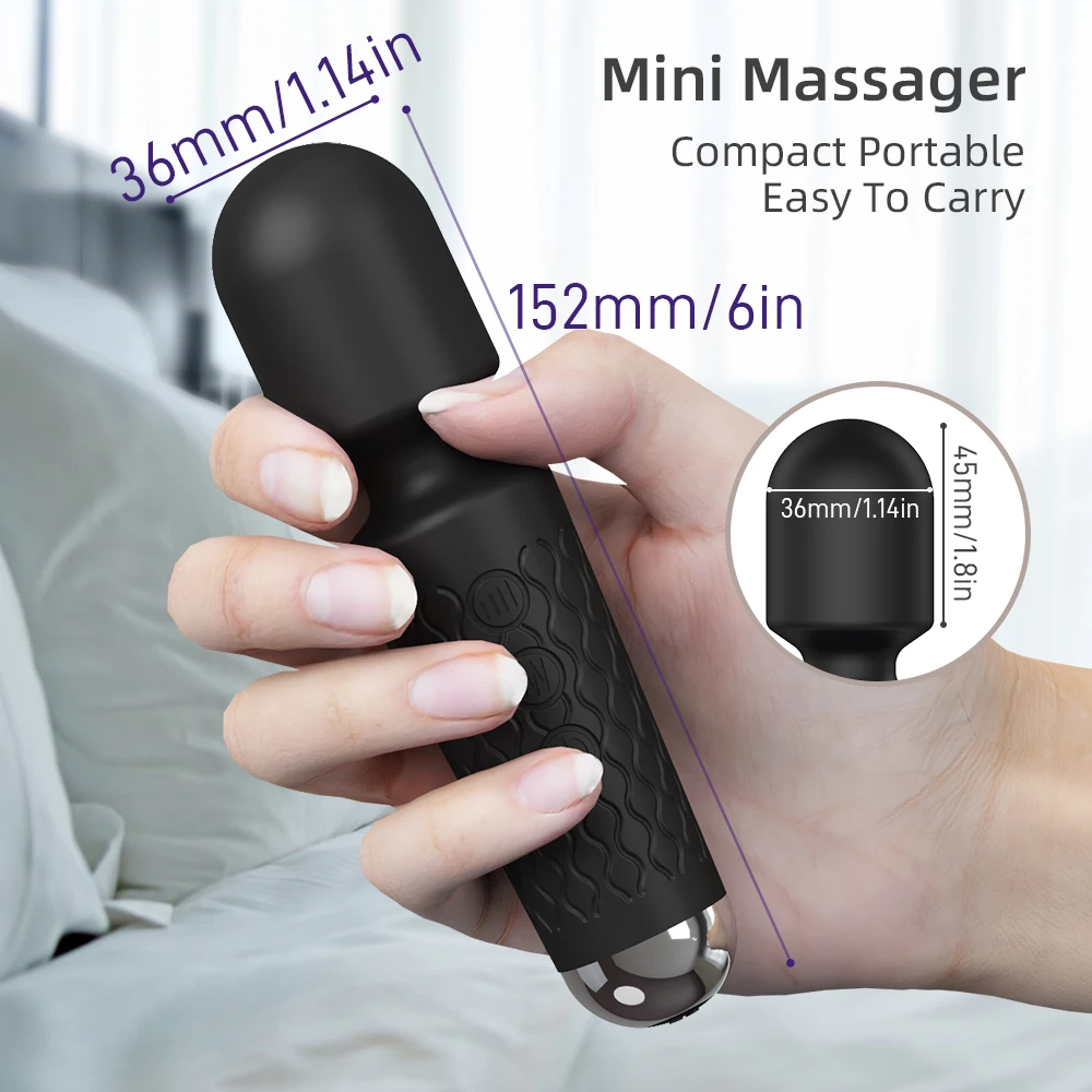 20 Speeds Powerful Dildo Vibrator Female AV Massager Wand G-Spot Clitoris Nipple Stimulator Masturbator for Women Adult Sex Toys image 6
