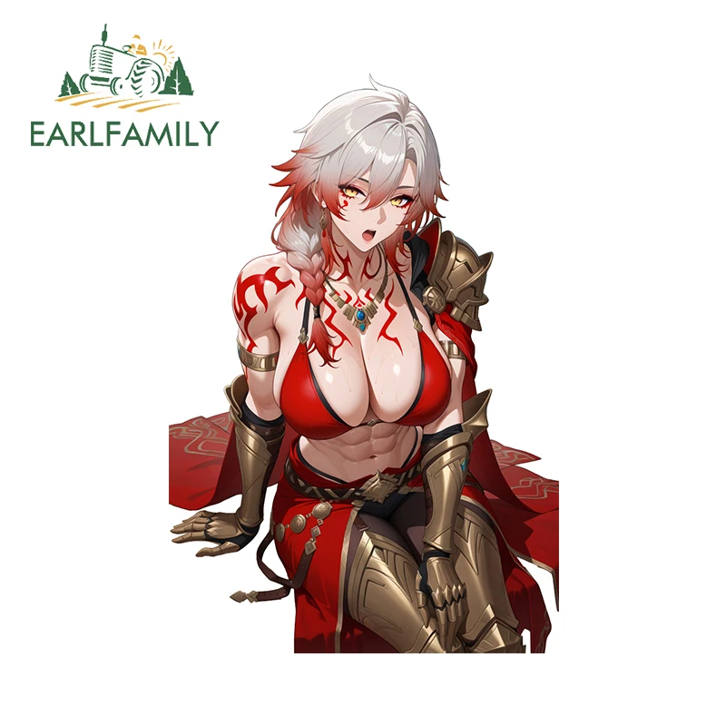 EARLFAMILY NSFW Mydei Genderswap ملصقات السيارات مثير هونكاي ستار السكك الحديدية الجمال الشارات واقية من الشمس الفينيل باب السيارة حامي JDM ديكور #1