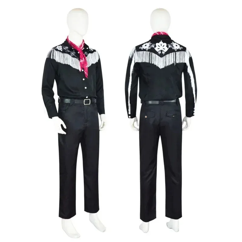 2025 22 فيلم جديد مارجوت روبي باربي كين تأثيري للرجل الكبار البقرة السوداء الصبي هالوين ازياء الوردي بذلة دور Pla