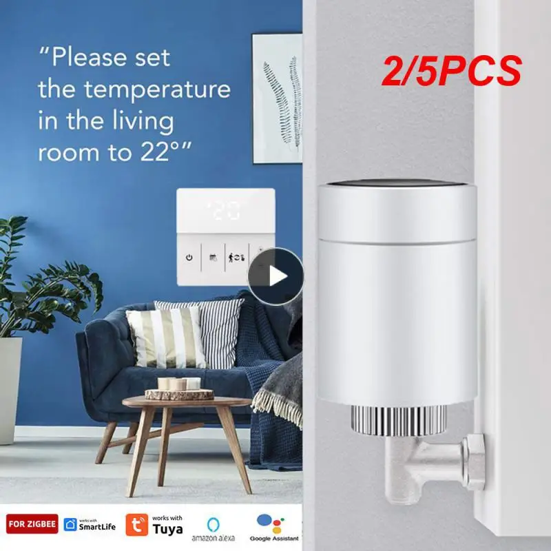 

2/5PCS Tuya Smart Thermostat Radiator Valve TRV Programmable Floor Heating Controller Support Alexa Yandex Alice Smart