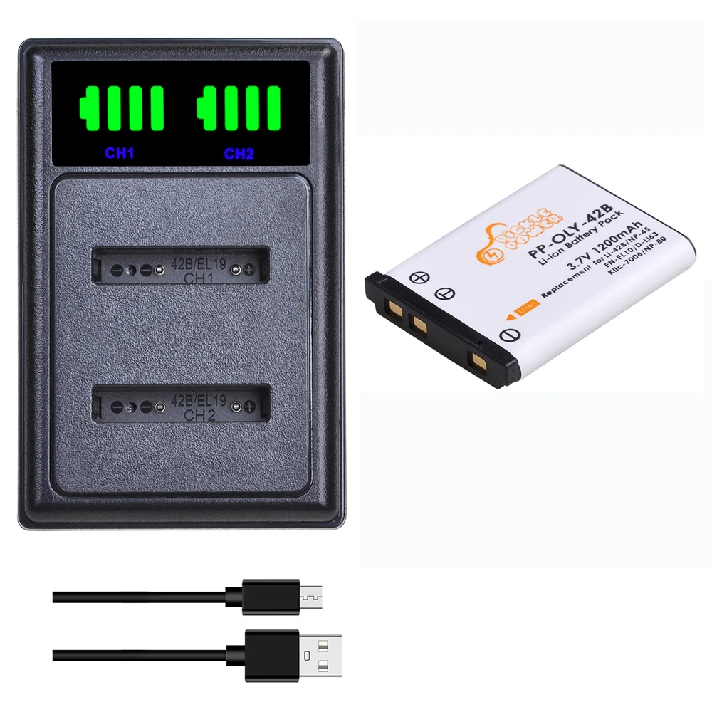 KODAK PIXPRO FZ55 バッテリー、充電器付き LB-012 Li-40B Battery/Charger for Kodak Pixpro FZ55 FZ53 FZ52 FZ51