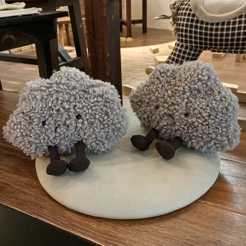 Interrupteur oreiller en forme de nuage pour la décoration de la maison, jouet en peluche Kawaii, literie douce, nuages sombres, chambre de bébé, cadeau pour enfants