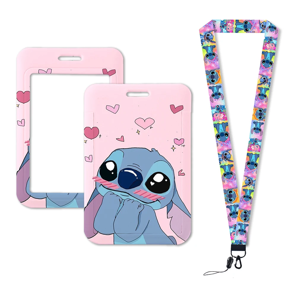 Lanière porte-carte W Stitch pour clé et carte d'identité, sangles de téléphone portable de gym, porte-badge USB, ULà suspendre bricolage, porte-clés, accessoires