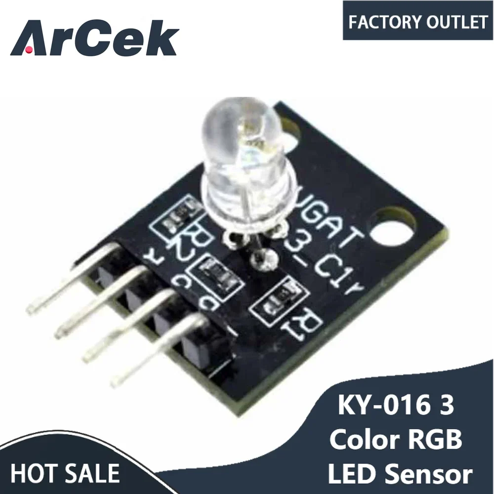 Slimme Elektronica 4pin Rgb Module KY-016 Drie Kleuren 3 Kleuren Rgb Led Sensor Module Voor Arduino Diy Starterkit Ky016