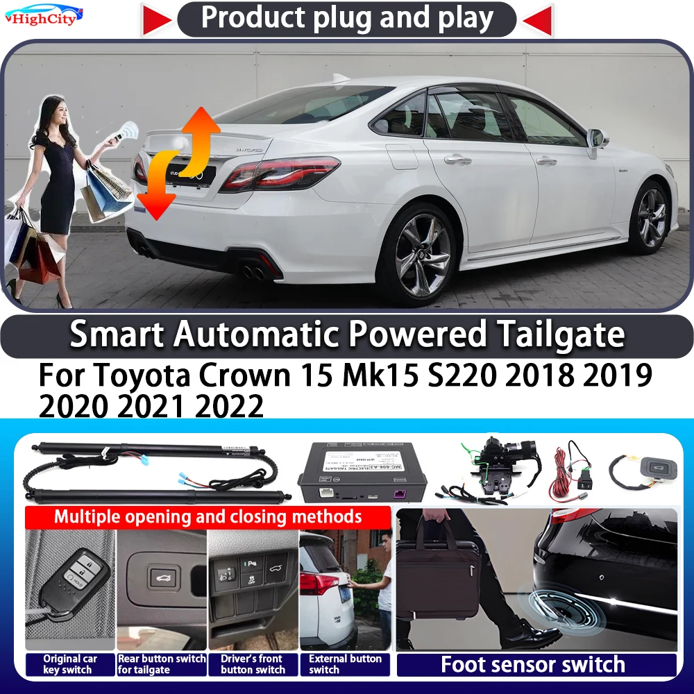 

For Toyota Crown 15 Mk15 S220 2018 2019 2020 2021 2022 Smart Automatic Powered Tailgate Key Trunk Lift Close Kit Power Tailgate