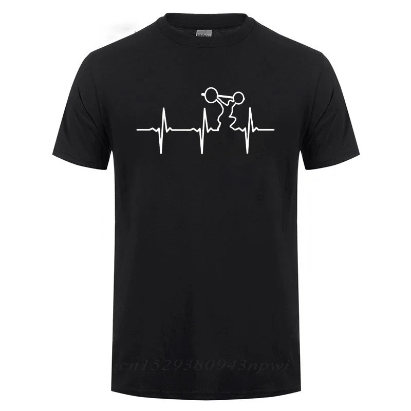 Heratbeat Of Weightlifter T Shirt Funny Birthday Gift For Men Dad Father Husband Gymer Fitness Bodybuilding Crossfit T-Shirt Top