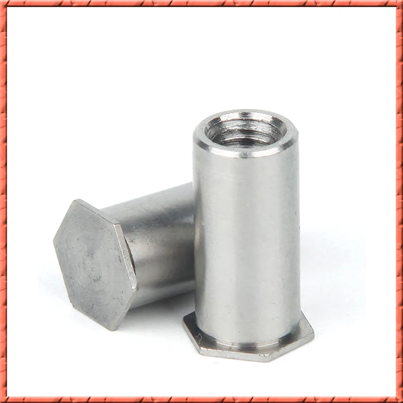 stainless steel M2/M2.5/M3/M4/M5 PEM hexagon head blind hole pressure riveting column pressure riveting stud nut BSOS