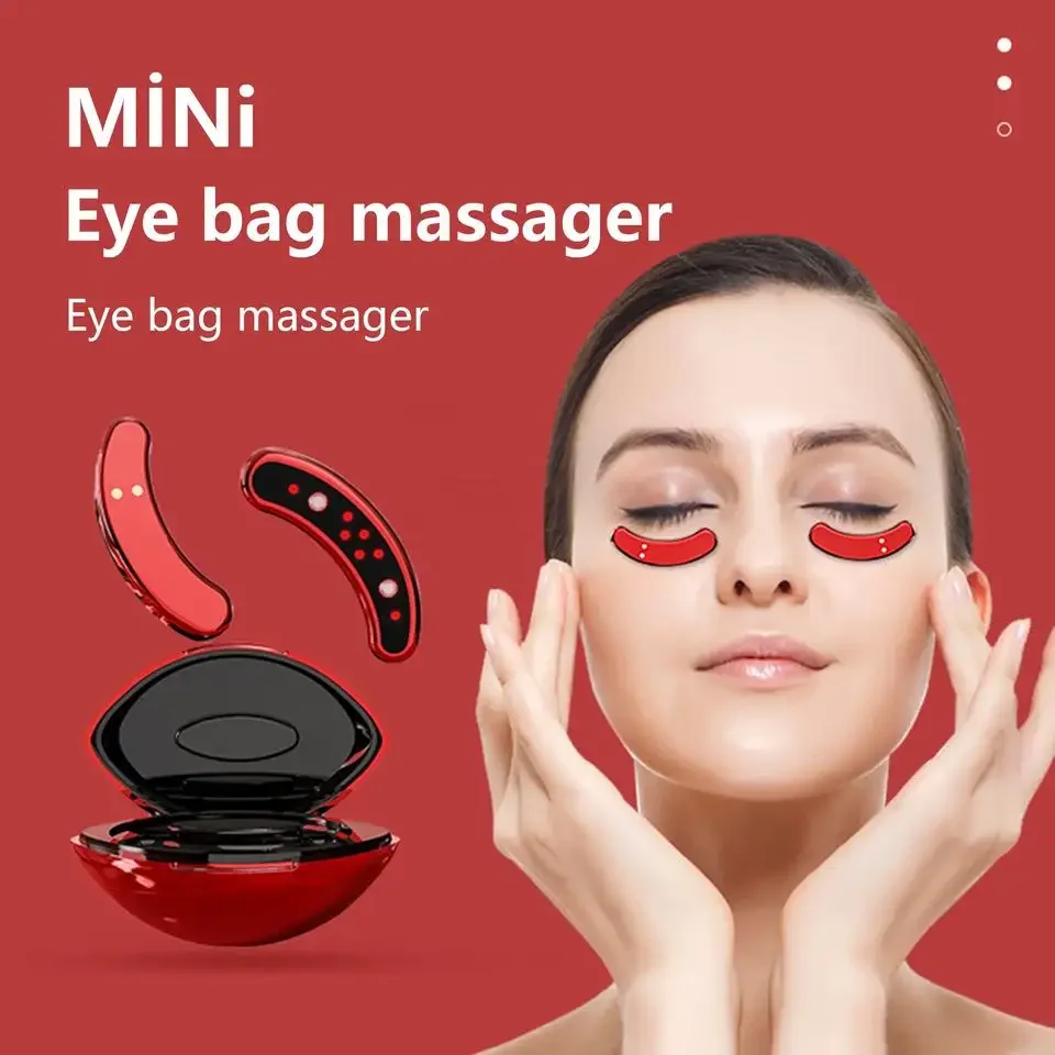 Przenośny plaster do masażu z terapią światłem czerwonym z mikroprądowym urządzeniem do pielęgnacji oczu Anti-aging usuwający cienie pod oczami