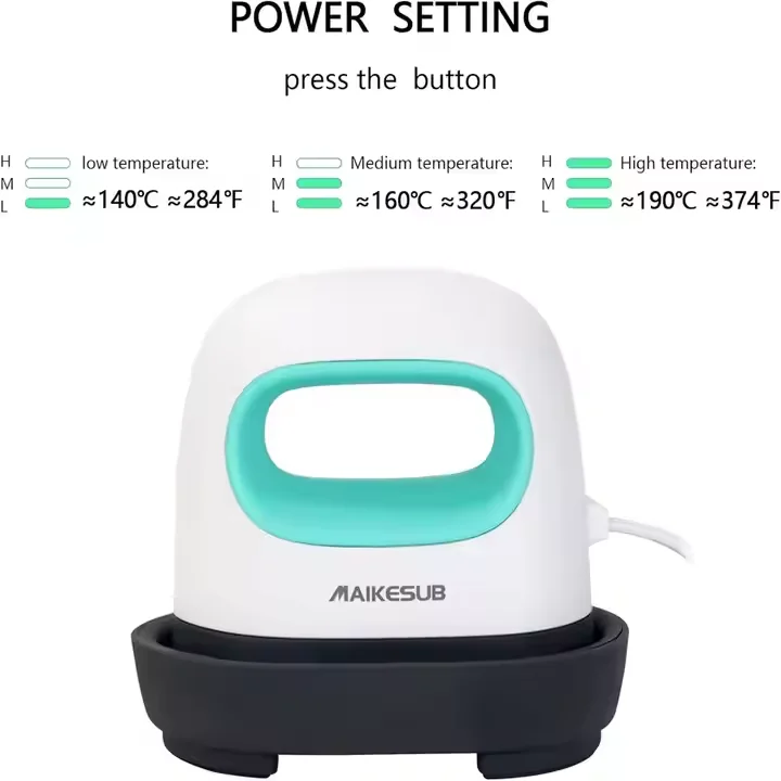Convenient Mini Hand-Held Automatic New Electric Three-Speed Heat Press Machine with Temperature Control for T-Shirt Printing