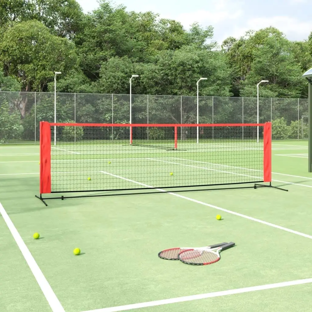 Premium Black & Red Tennis Net 118.1x39.4x34.3 cm | Durable Polyester for Indoor & Outdoor Play