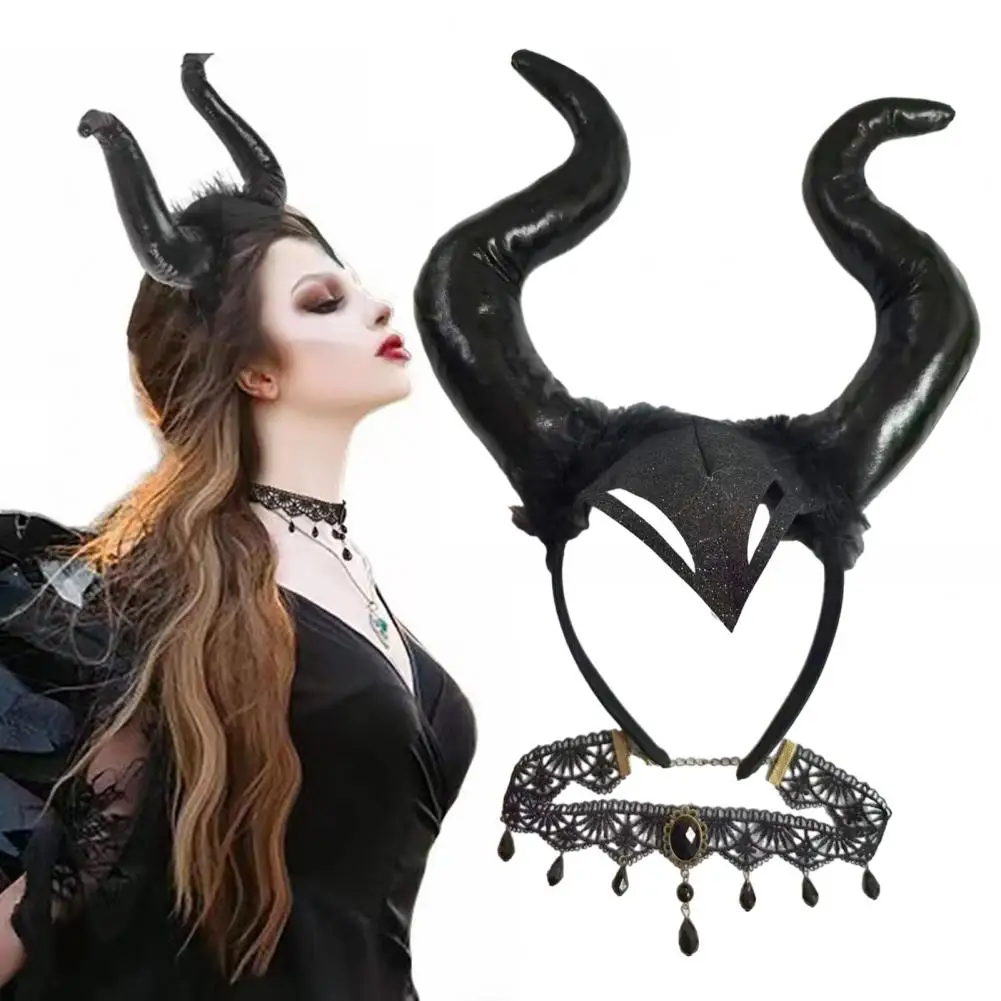 

Devil Horn Headwear Hair Accessories Halloween Carnival Party Costume Props Realistic Headwear For Halloween Masquerade Carnival