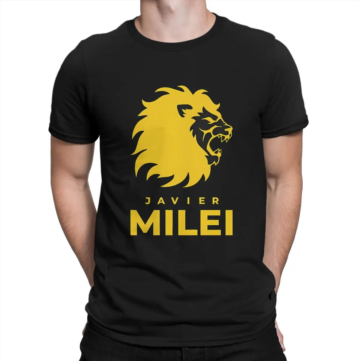 Men T-Shirts Miley Logo Fashion Cotton Tees Short Sleeve Javier Milei T Shirts O Neck Clothing Summer