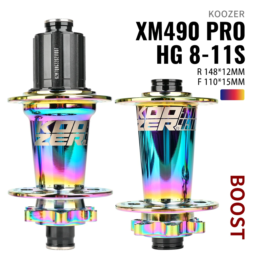 KOOZER XM490 PRO BOOST MTB Hub 110x15 148x12 141x5mm Sealed Bearing Steel Axle Bicycle Hub 28H 32H HG 8-11 Speed Loud Sound