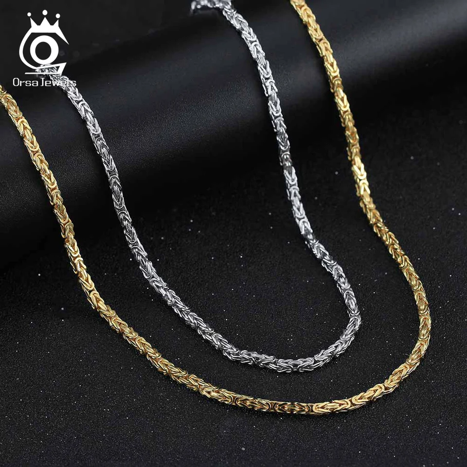 ORSA ネックレス ORSA JEWELS Classic 925 Sterling Silver Italian 2.5mm Flat