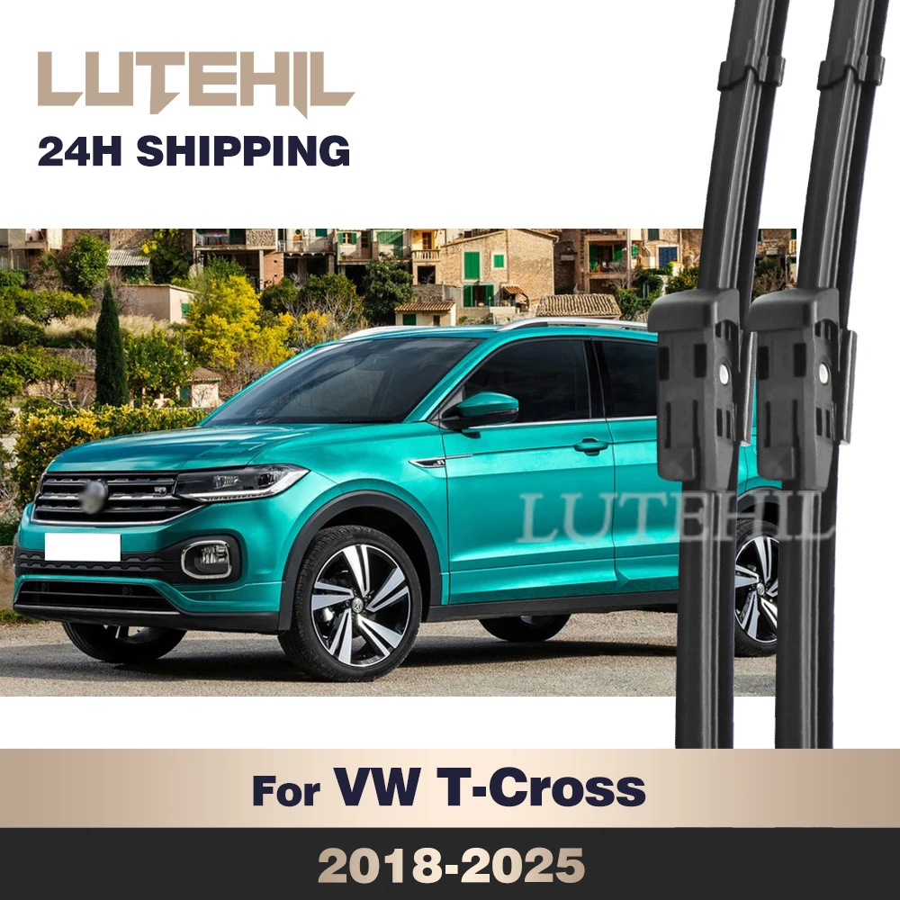 

For Volkswagen VW T-Cross 2018-2025 2019 2020 2021 2022 Wiper Front Wiper Blades Windshield Windscreen Window Brush 24"+18"