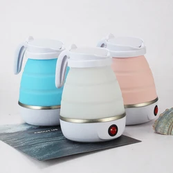 220V/600W Portable Multi-function & speed adjust Folding Electric kettle convenient Silicone Mini Travel kettle Camping Kettle