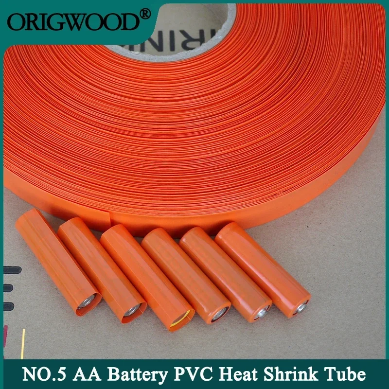 100/200/500pcs AA Battery PVC Heat Shrink Tube Width 23mm Length 53mm Insulated Film Wrap Protect Case Pack Wire Cable Sleeve