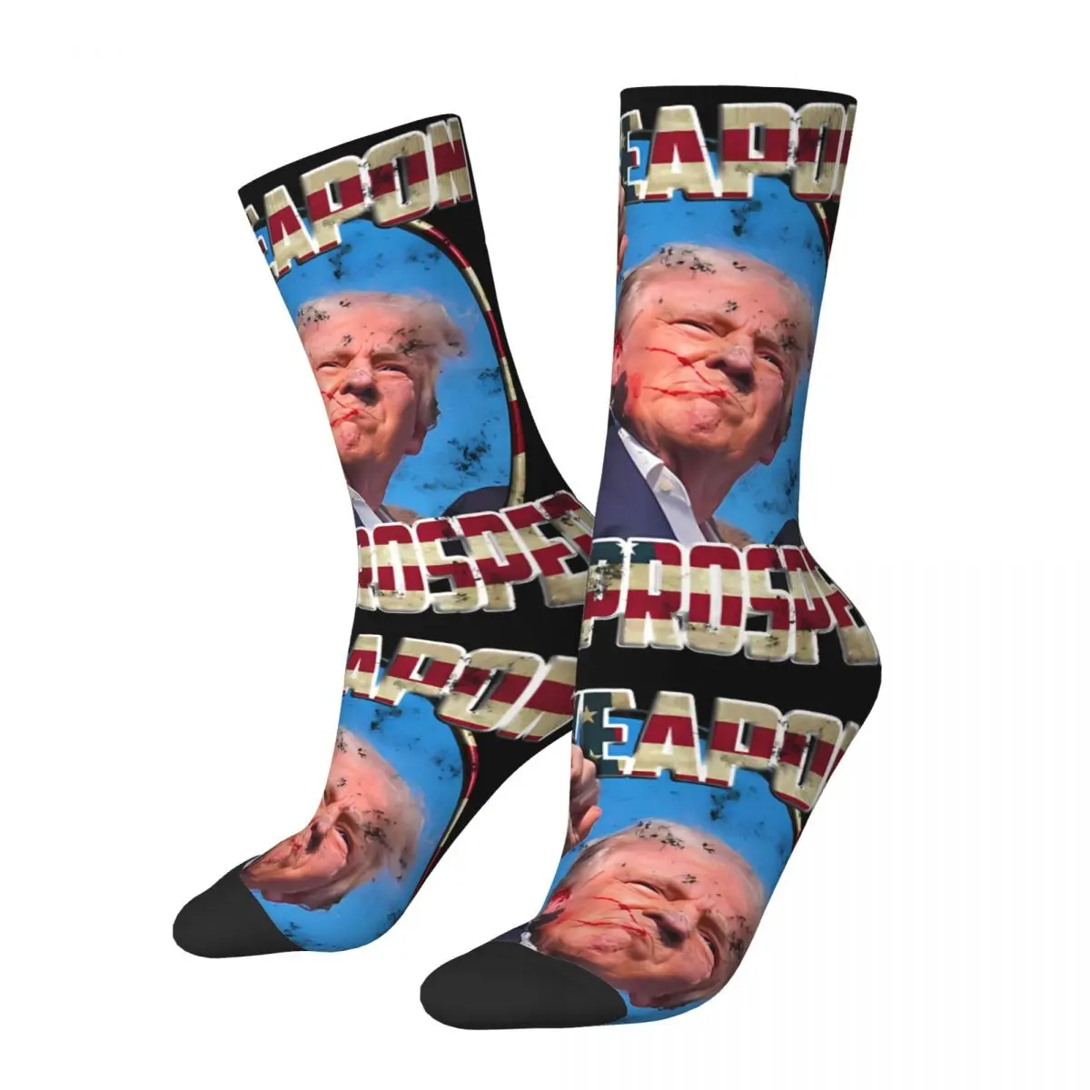 Happy Funny calzini a compressione da uomo Trump 2024 campagna tenter Vintage Harajuku Donald Trump Hip Hop novità Pattern Crew