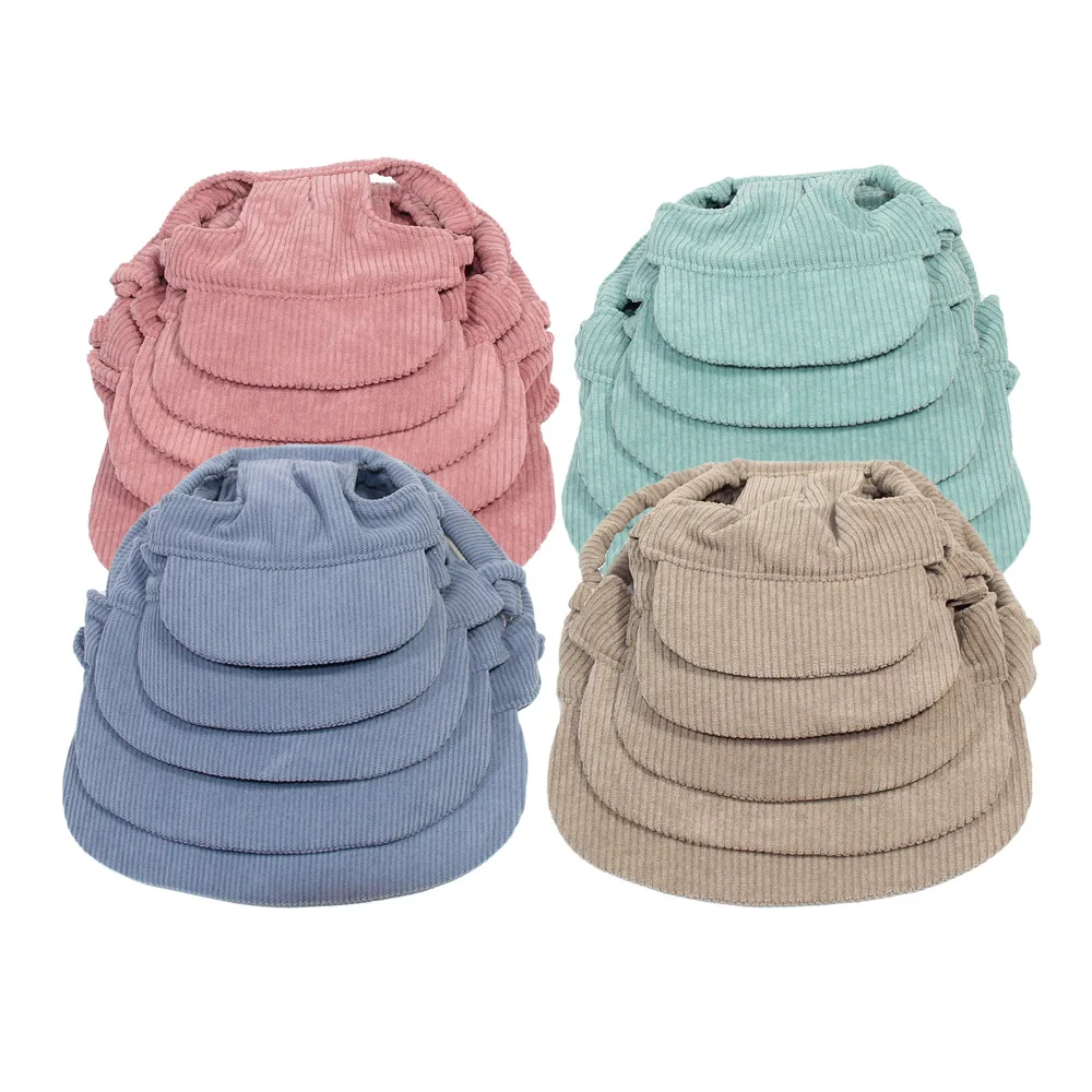 Casual Outfit Cat and Dog Hat Corduroy Pet Baseball Cap Sun Protection Outdoor Headwear