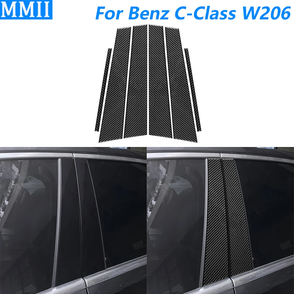 

Для Mercedes-Benz C-Class GLC W206 2022-2024 углеродное волокно внешняя дверная панель B-стойка декоративная крышка автомобильные аксессуары наклейка