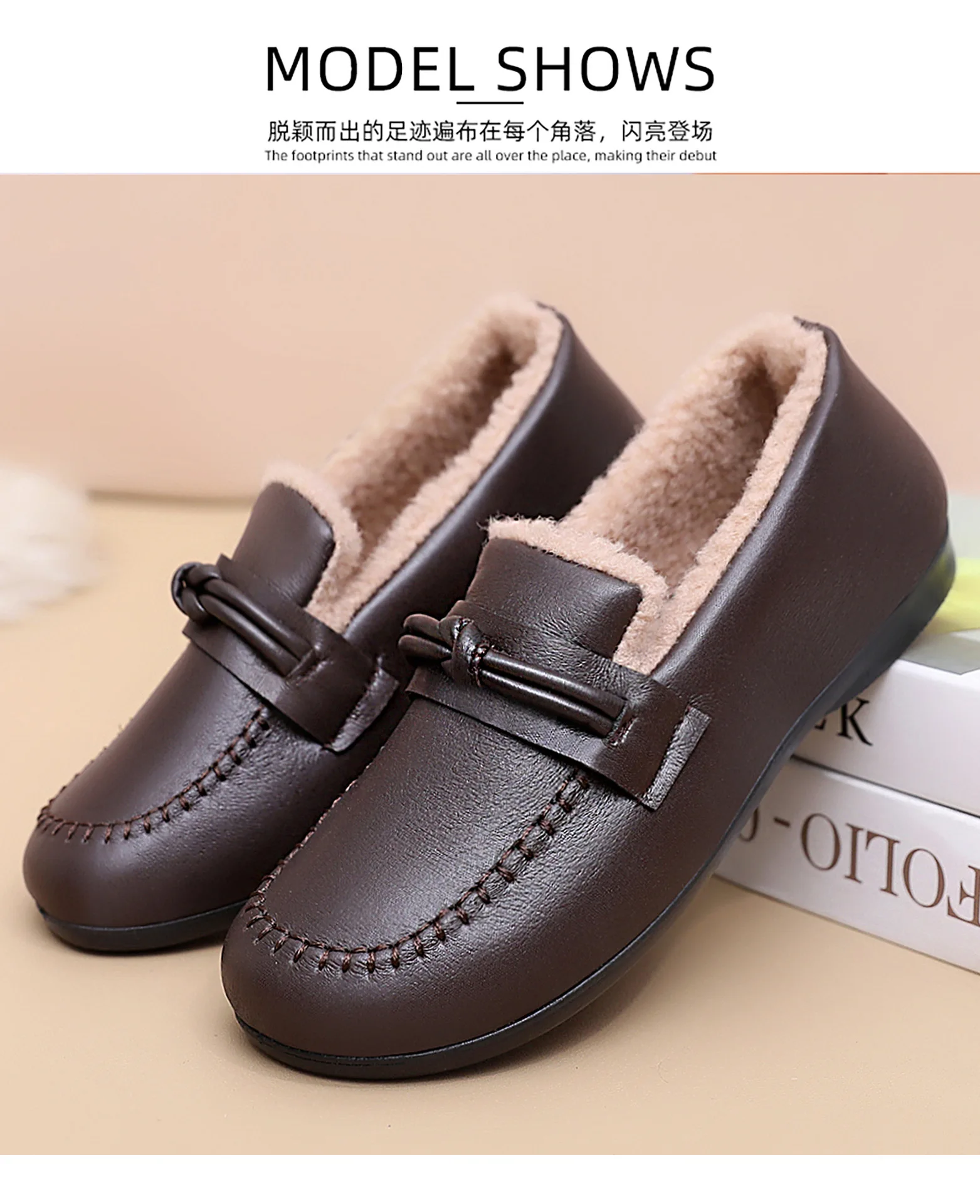 Damen-Winterschuhe, neue rutschfeste, wasserdichte Baumwollstiefel, beliebte modische Freizeit-Baumwollschuhe – Detail 8