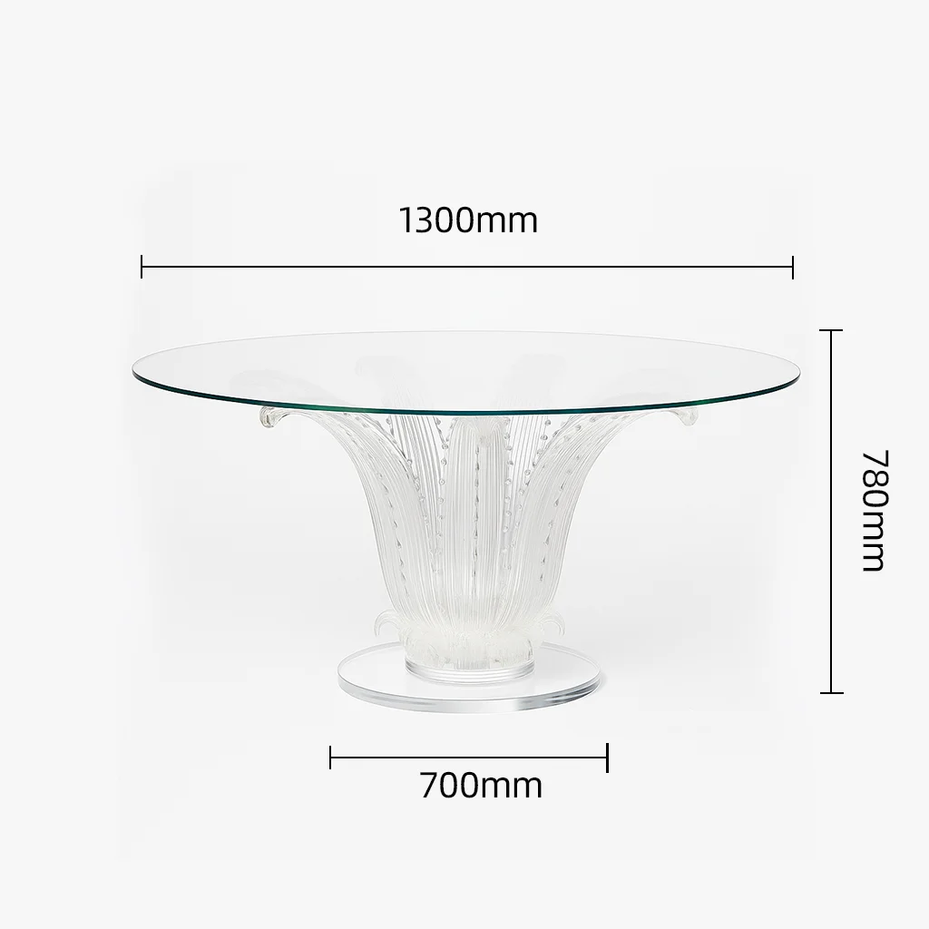 Custom Transparent Luxury Resin Crystal Table Chair Set Handcrafted Commercial Furniture for Living Room Hotels Clubs