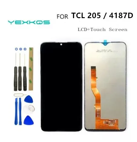 Oryginalny nowy M & Sen dla TCL 205 4187D ekran LCD ramka wyświetlacza Digitizer Panel dotykowy dla TCL 205 LCD 4187M montaż wyświetlacza LCD