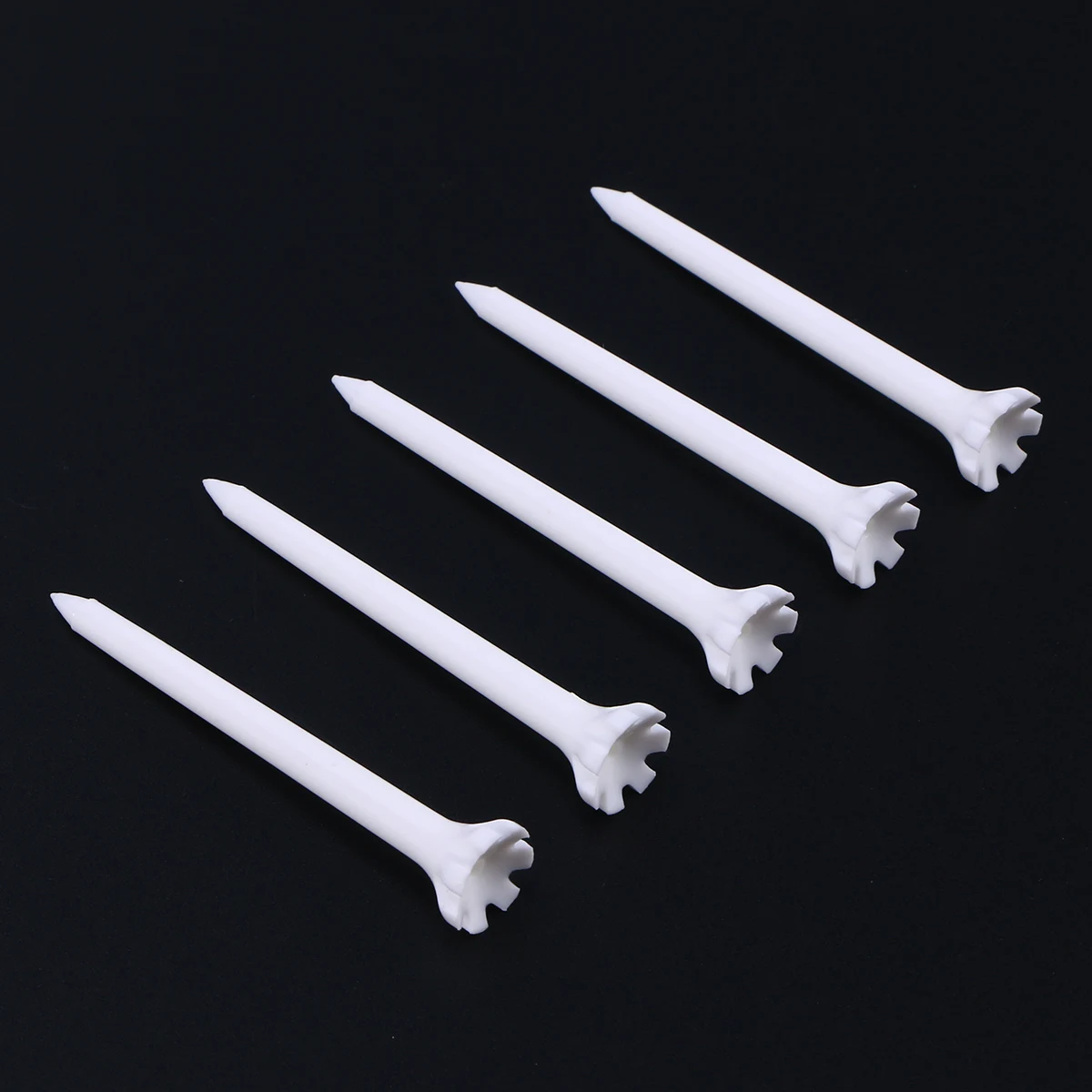 

100Pcs 70mm Plastic Tees Durable Lightweight Environmental Friendly Golf Accessories Unbreakable Ergonomic Design White