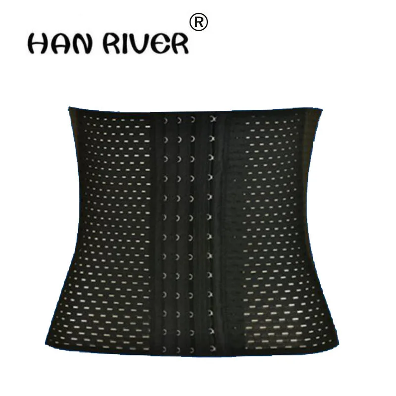 

Four seasons hollow breathable belly belt body sculpting belt no curling cartilage thin belt belt 6 rows of 13 buckle hot sale