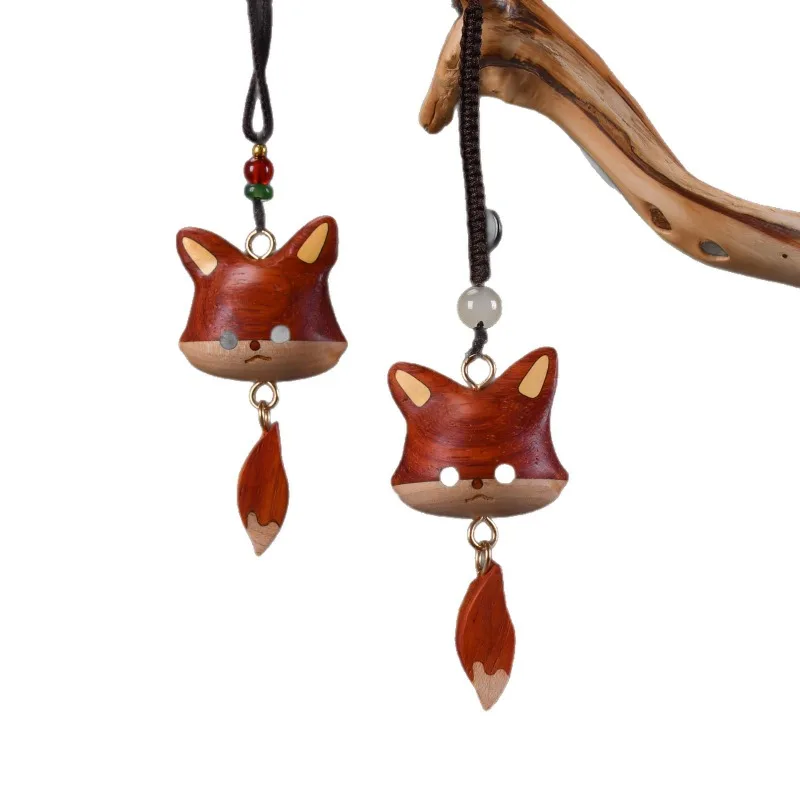 

1 шт. деревянный хвост лисы милая маленькая лиса кулон кулон целебные аксессуары ожерелье брелок аксессуары